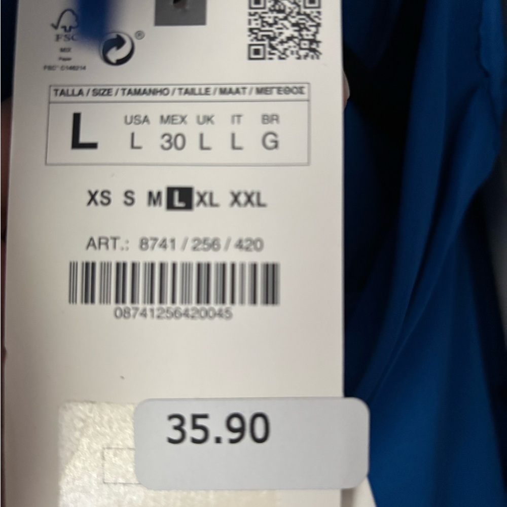 Royal blue blouse